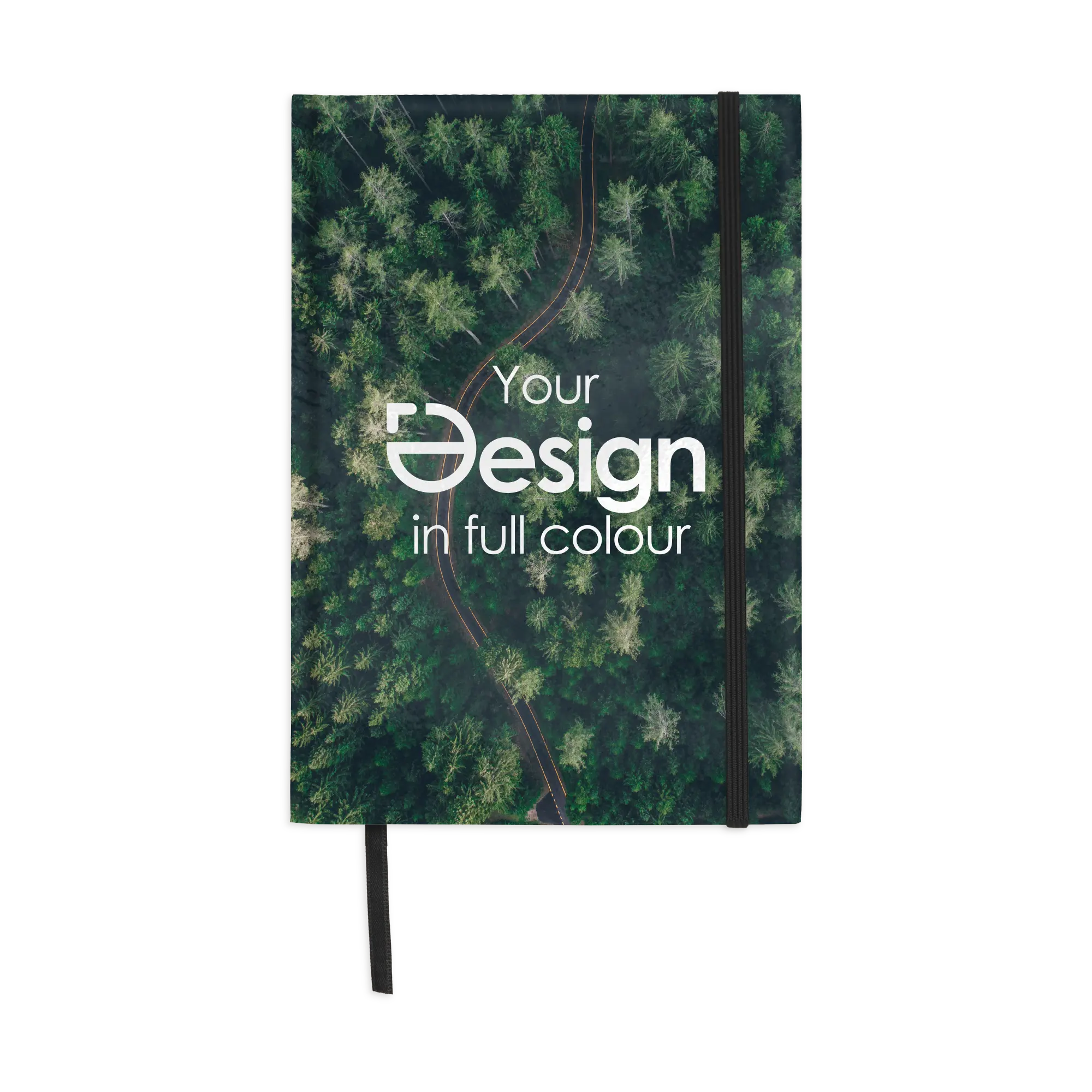 Glossy notitieboek Ferre – A5 | Hardcover | 25-100 vellen | All-over logo