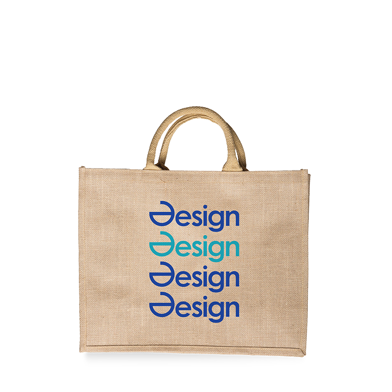 Jute shopper Lina - 240 g/m2 | 43x35x18 cm | Tot 4 kleuren bedrukking