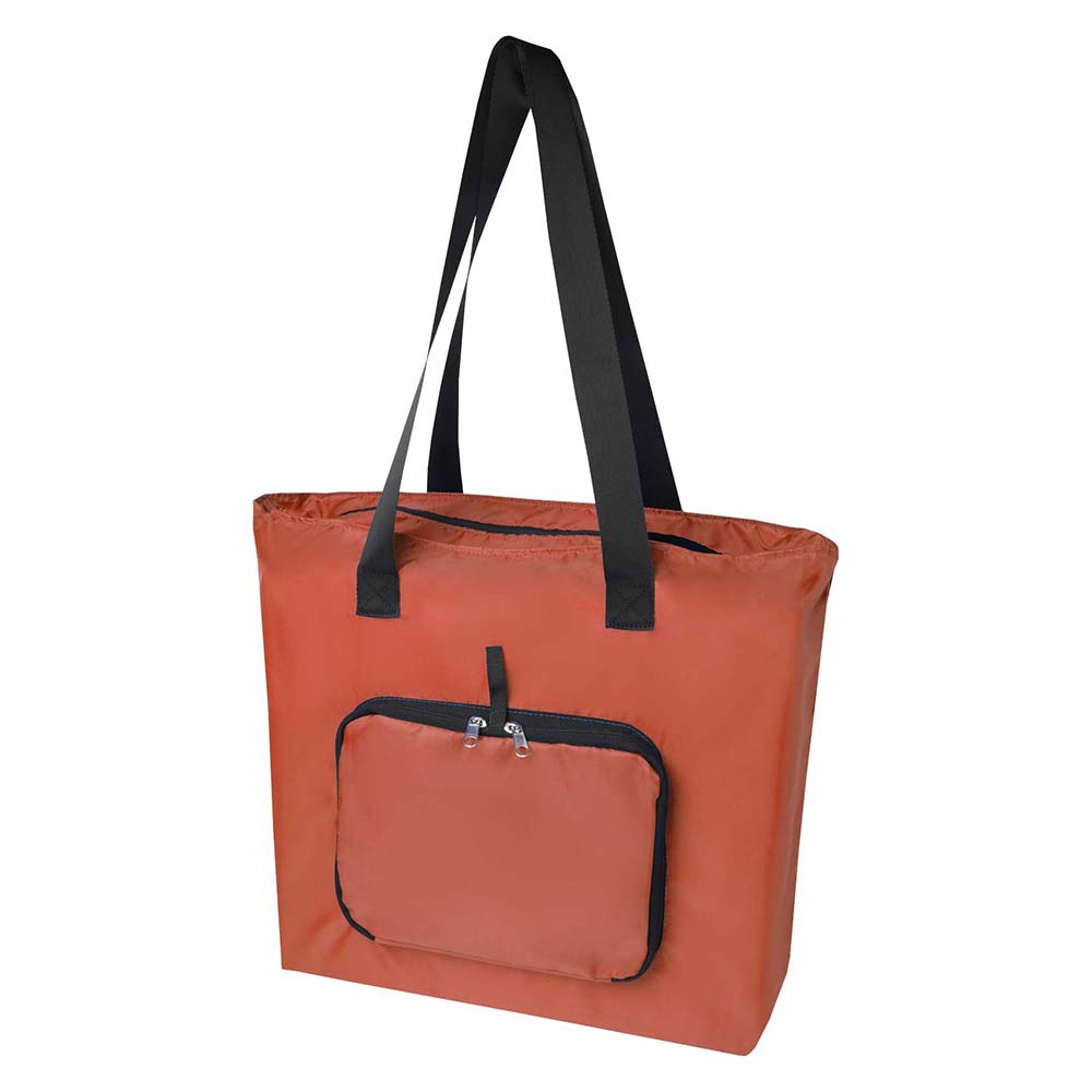 Opvouwbare RPET shopper Liva – 16 L | GRS gecertificeerd | PVC-vrij | Met ritssluiting | Lange handgrepen