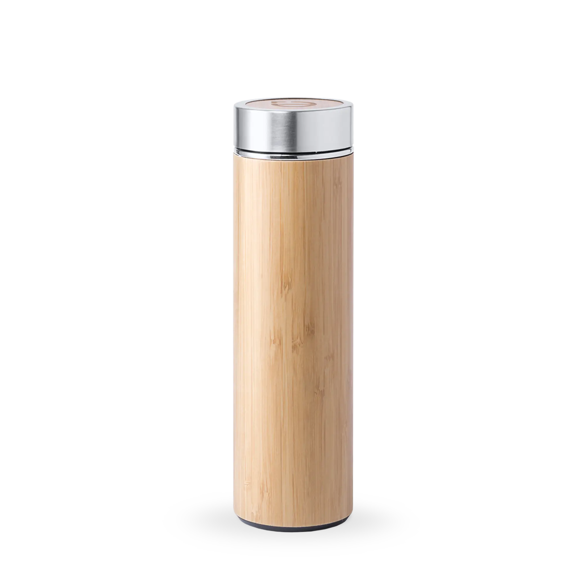 Waterfles Elin - 500 ml | Bamboe + roestvrij staal | Gravure op de dop