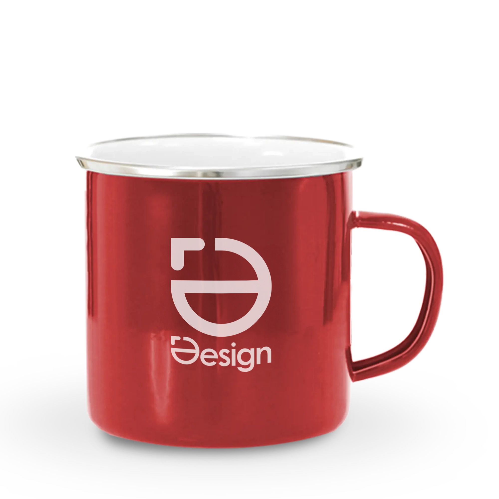 Emaille mok Emira - 380 ml | Gekleurd | 1 Kleur bedrukking