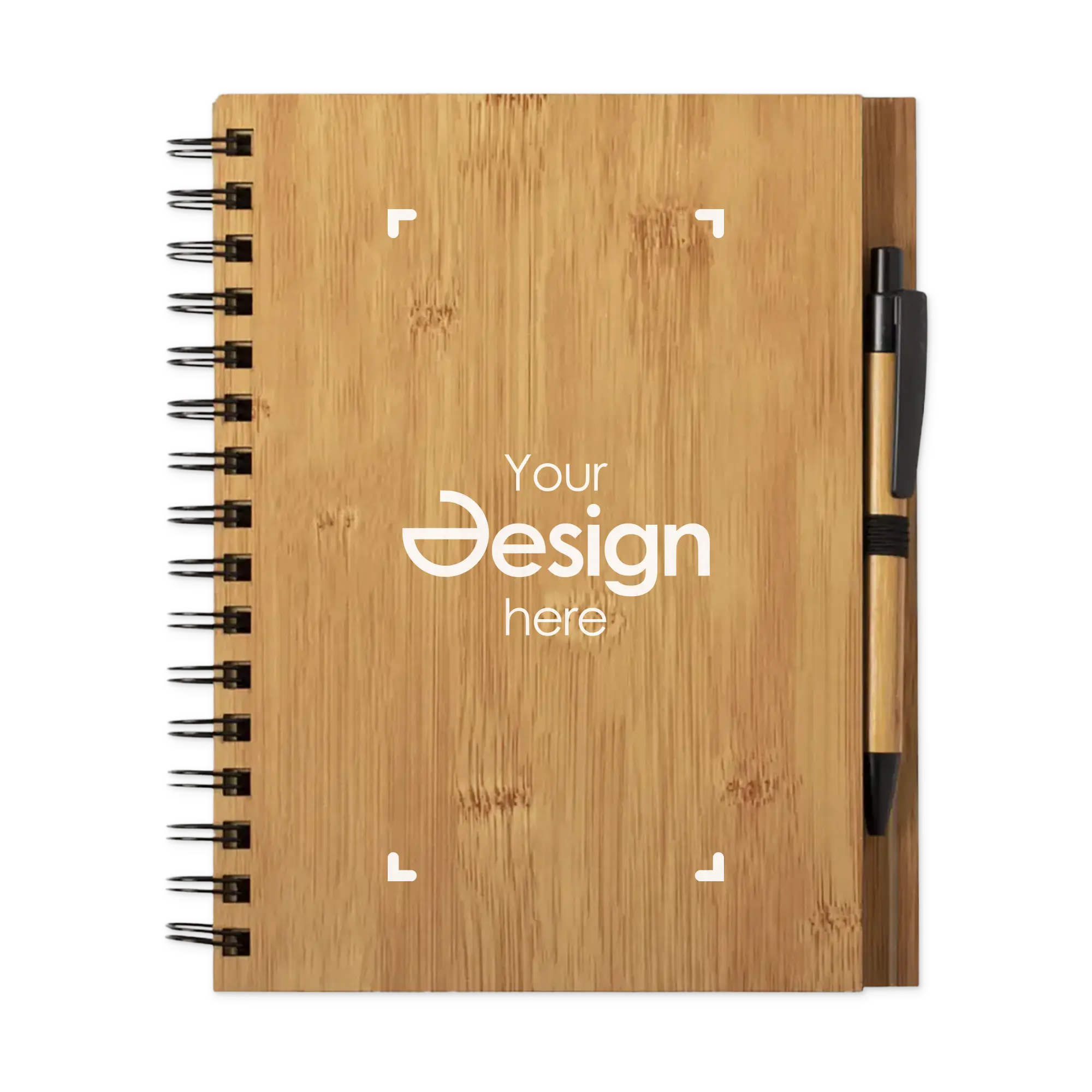 Notitieboek Nessim – Bamboe kaft | Inclusief pen | 80 vellen | Eco-design