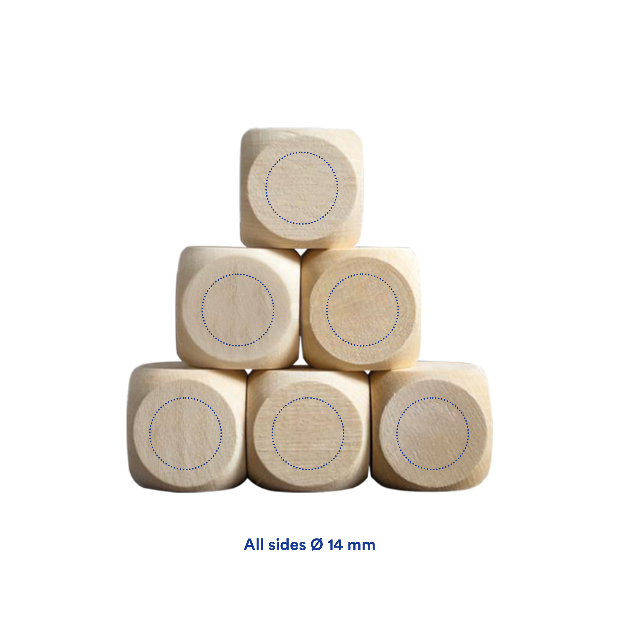 Dobbelsteen Aron - 16 mm | Hout | Gravure & Full Colour