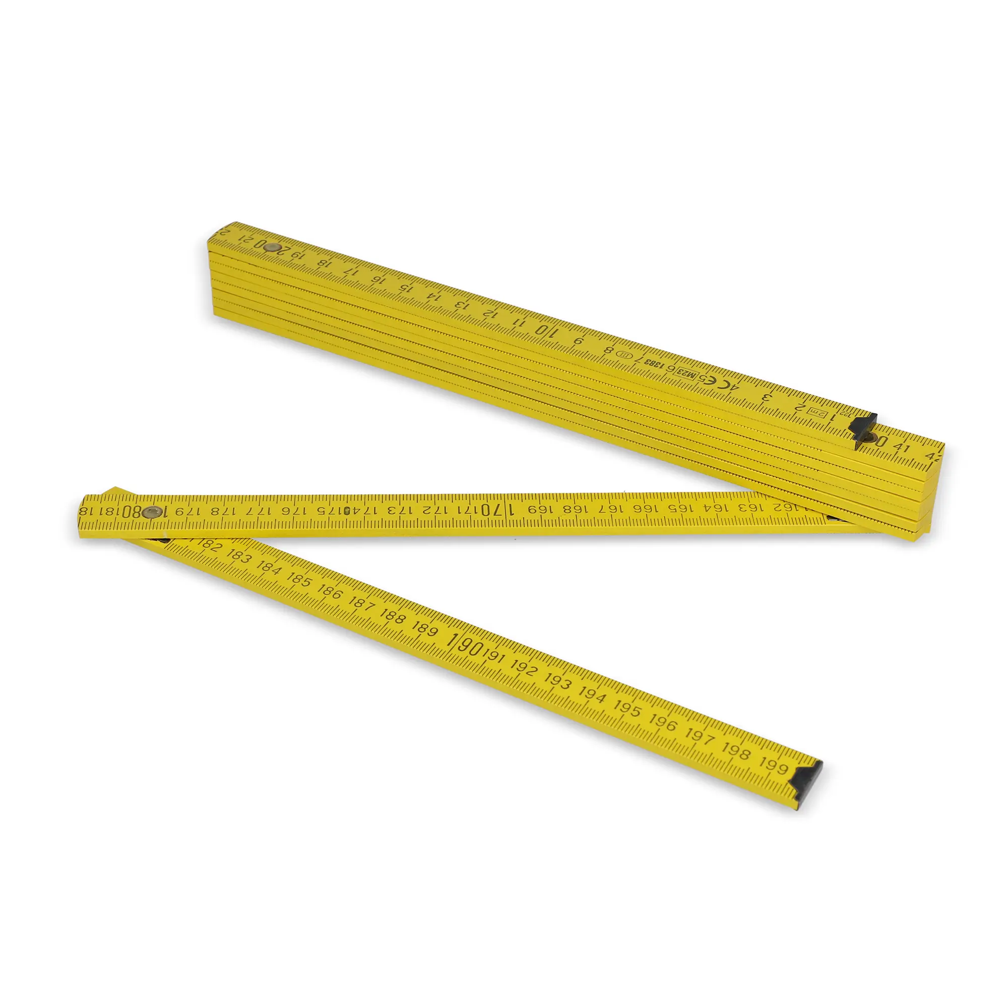 Duimstok Duran – 2 meter | Hout | Geverfd oppervlak | 10 delen | Meten per mm