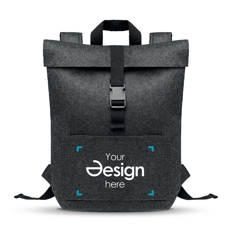 Laptop Rugzak Kim - 15 Inch | RPET | Sluitband | Tot 4 kleuren bedrukking