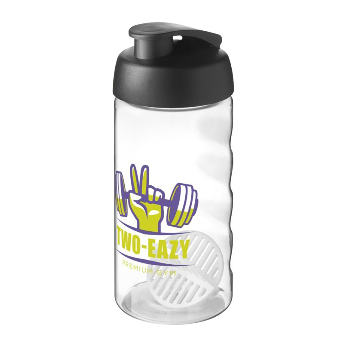 Shakerfles Lars – 500 ml | Schudbal voor glad mengen | Flip dop | Enkelwandig