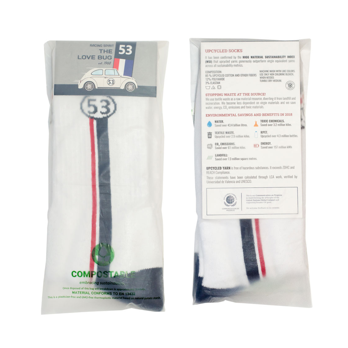 Eco sokken Lino - 36-46 | Comfort | Geupcycled katoen | Op maat gemaakt