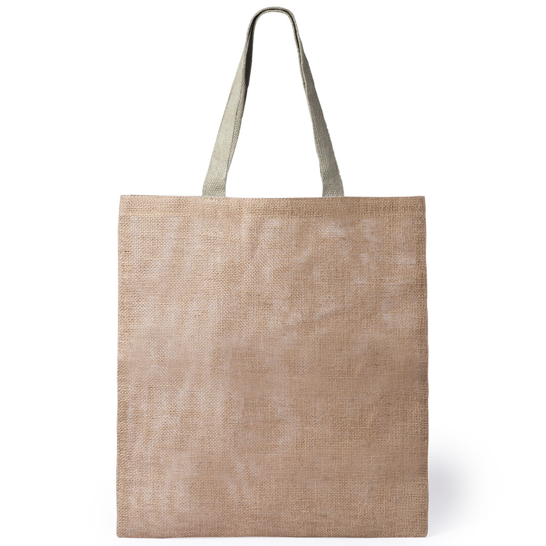 Jute tas Evina - 42 x 38 cm | Gekleurde hengsels