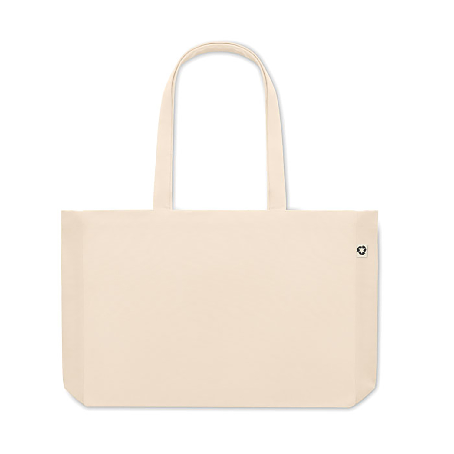Canvas tas Tina - Gerecycled | 280 gr/m2 | Beige | Tot 4 kleuren bedrukking