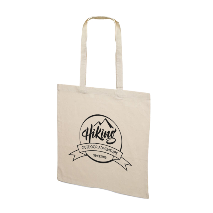 Katoenen tas Keulen - Beige | 140 g/m² | Groot afdrukgebied