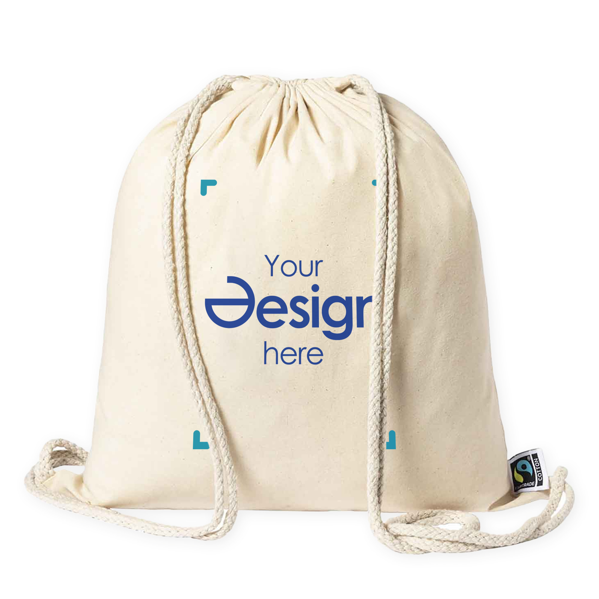 Rugzakje Lisa - Katoen | Beige | 180 g/m² | Fairtrade katoen