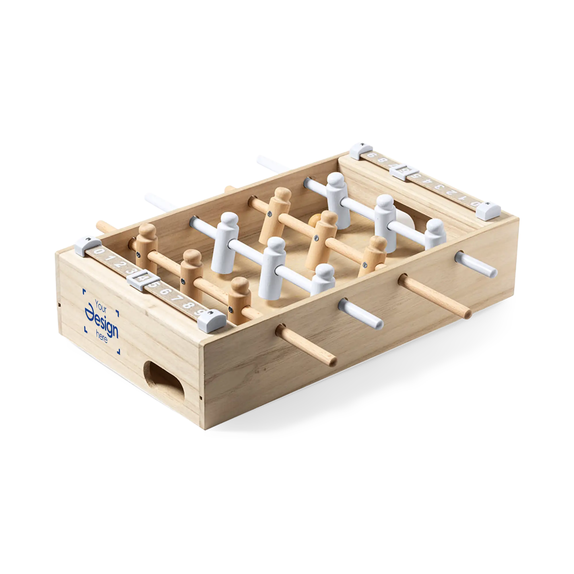 Mini Voetbaltafel – Hout | Tarwestro Onderdelen | 2 Ballen | Scoreteller | Compact Formaat