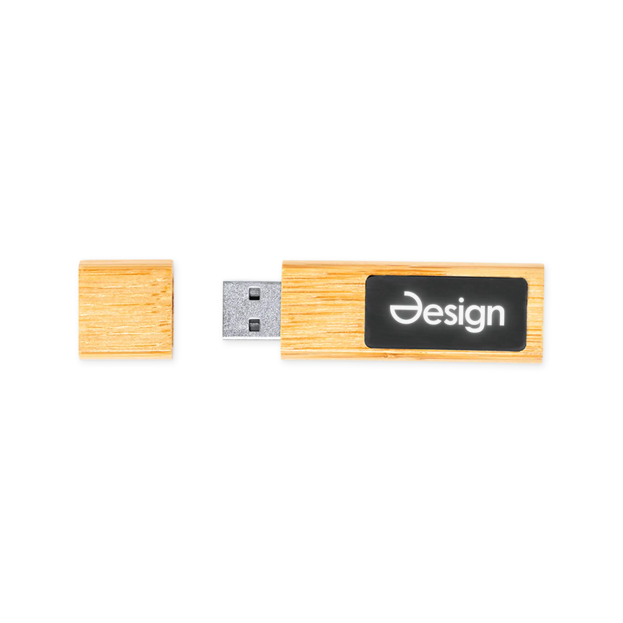 USB-stick Annemarie – 16GB | Bamboe | LED Verlichting | Compact | Met Dop