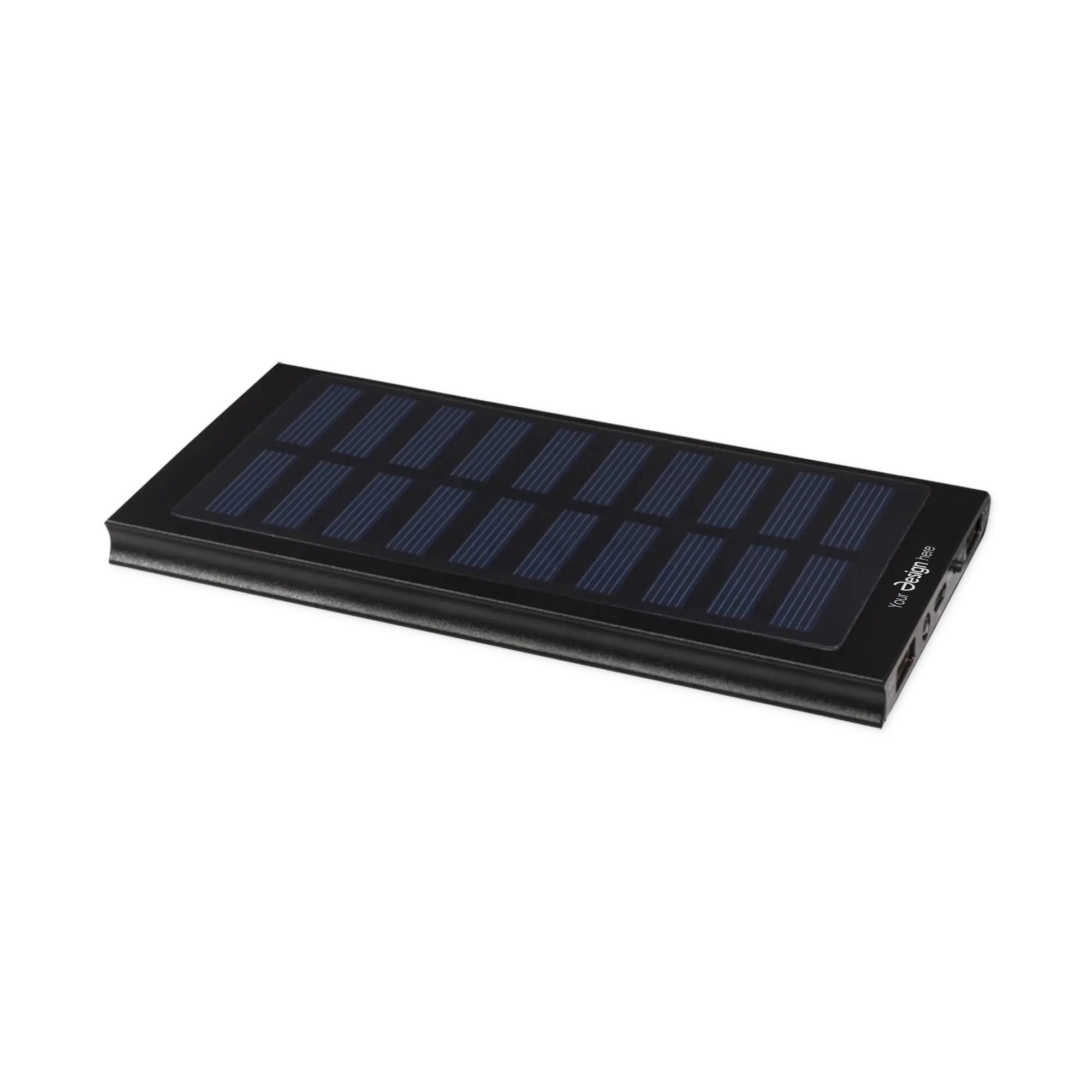 Powerbank Sterre – 8000 mah | Zonnepaneel | Aluminium | 2x USB | LED zaklamp