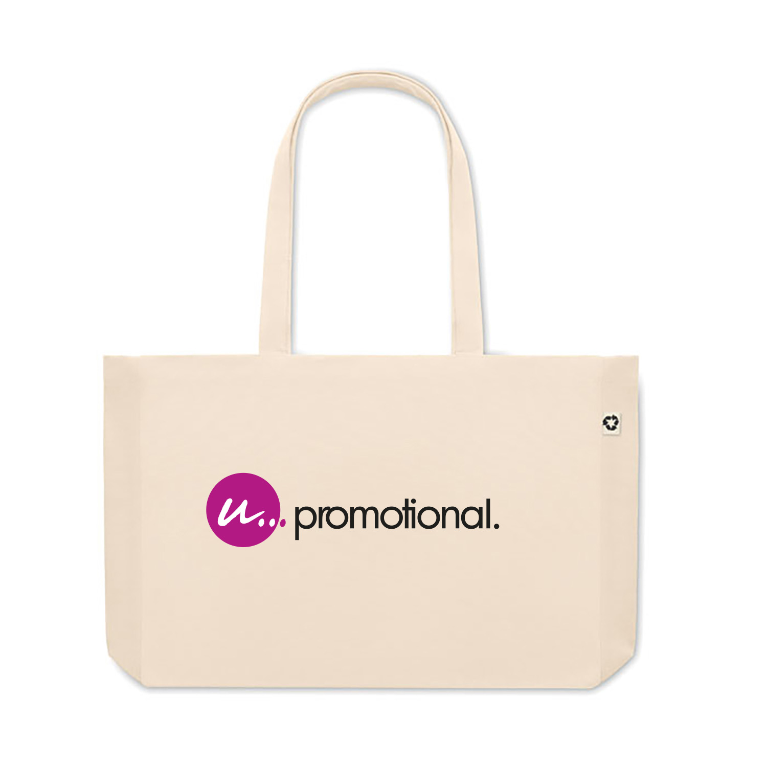 Canvas tas Tina - Gerecycled | 280 gr/m2 | Beige | Tot 4 kleuren bedrukking