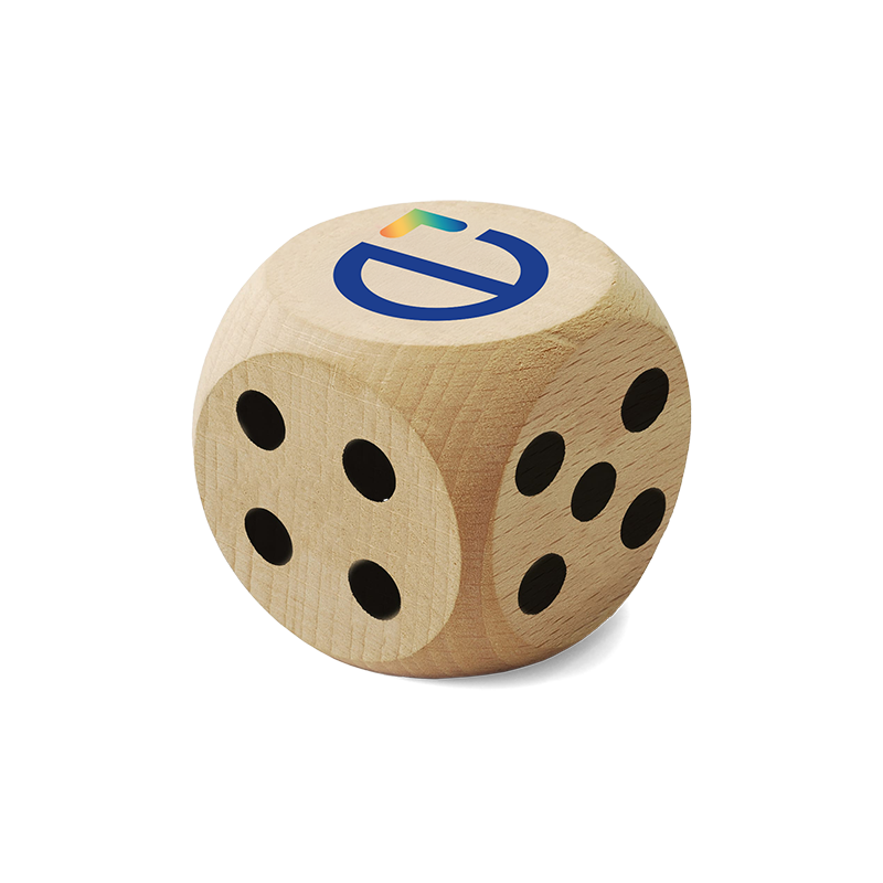 Dobbelsteen Arris - 25 mm | Hout | Gravure & Full Colour