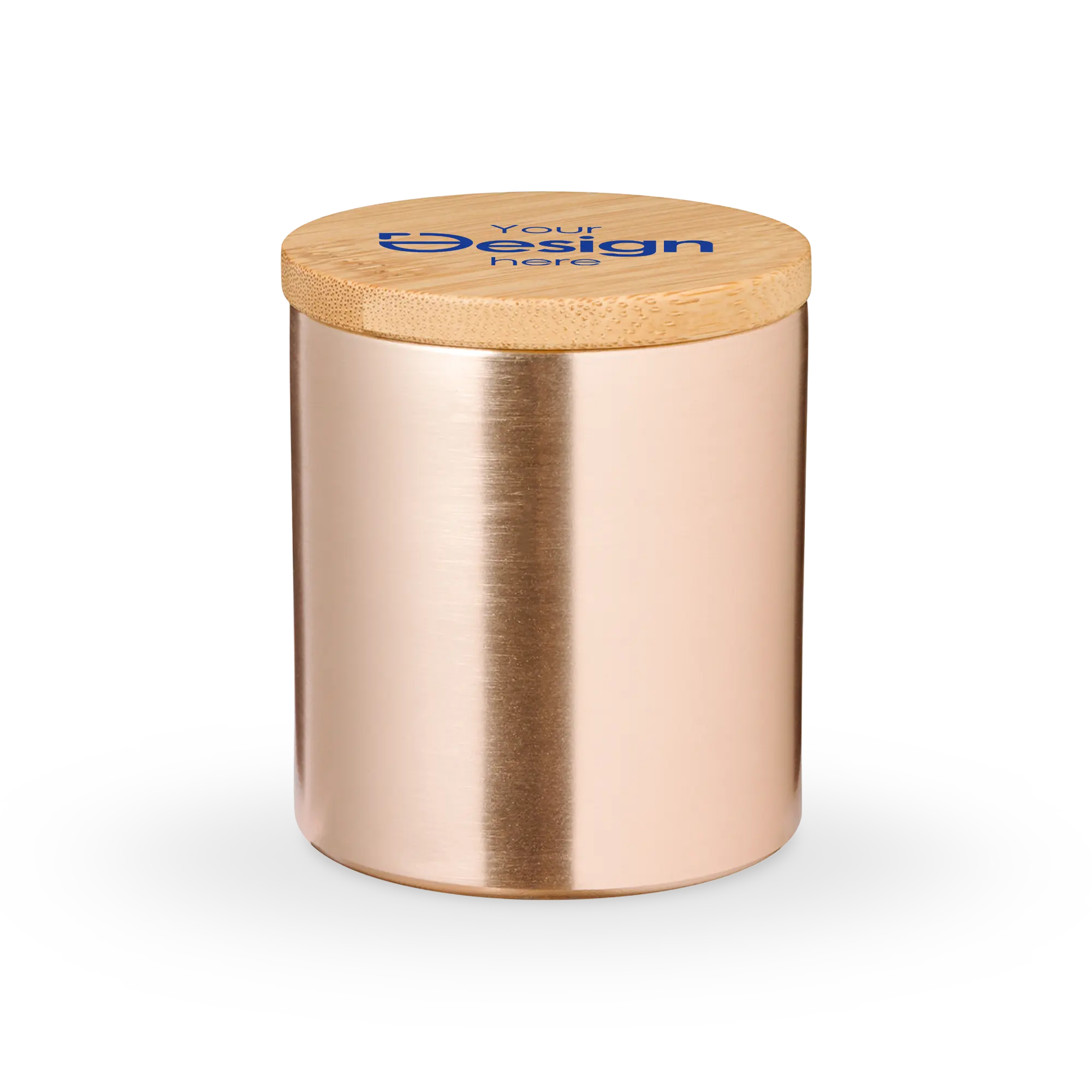 Kaars Aluminium Anne | Bamboe Deksel | Vanillegeur | Herbruikbaar | Natuurlijke Look