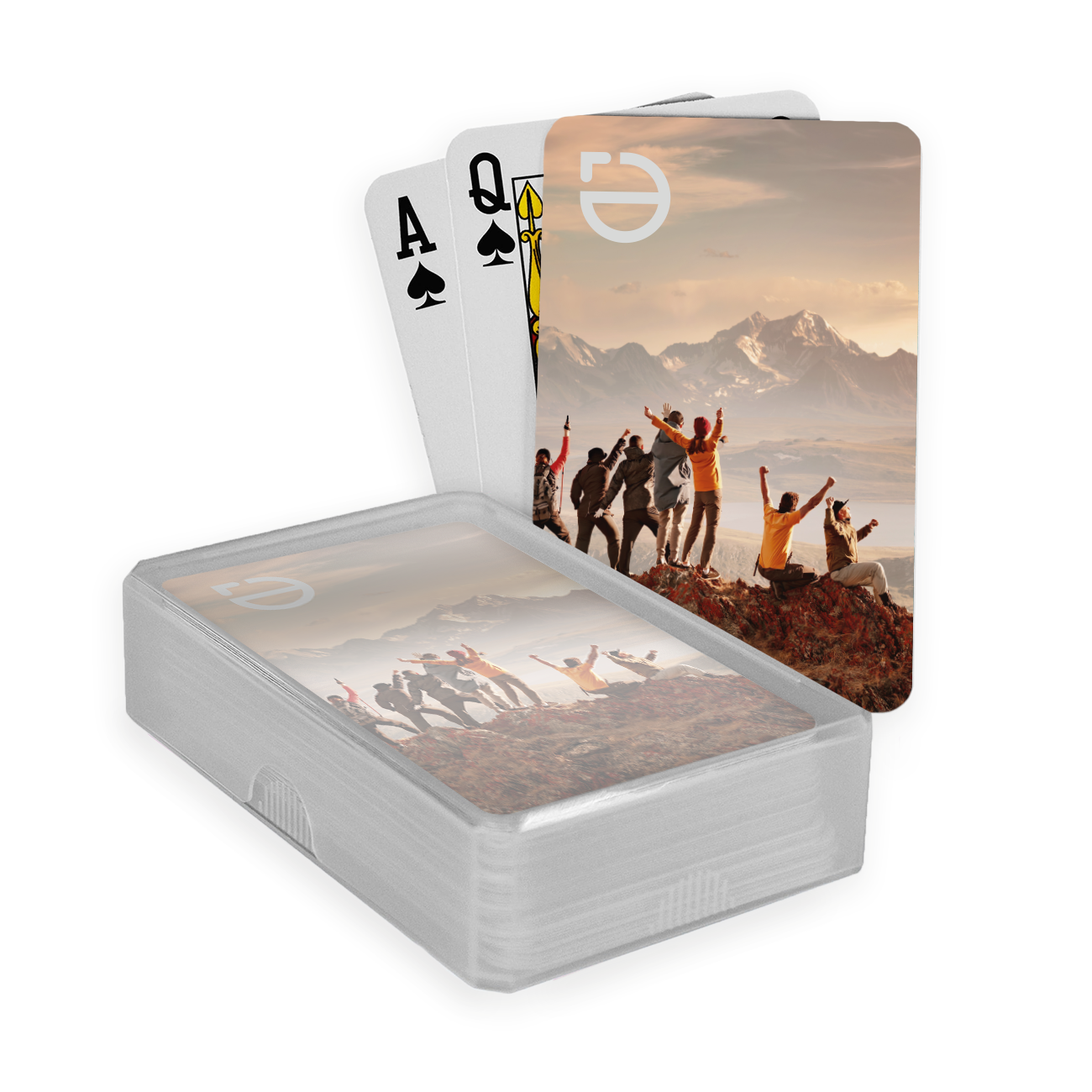 Speelkaarten Stan - Plastic doosje | Kaarten met logo | Full Colour