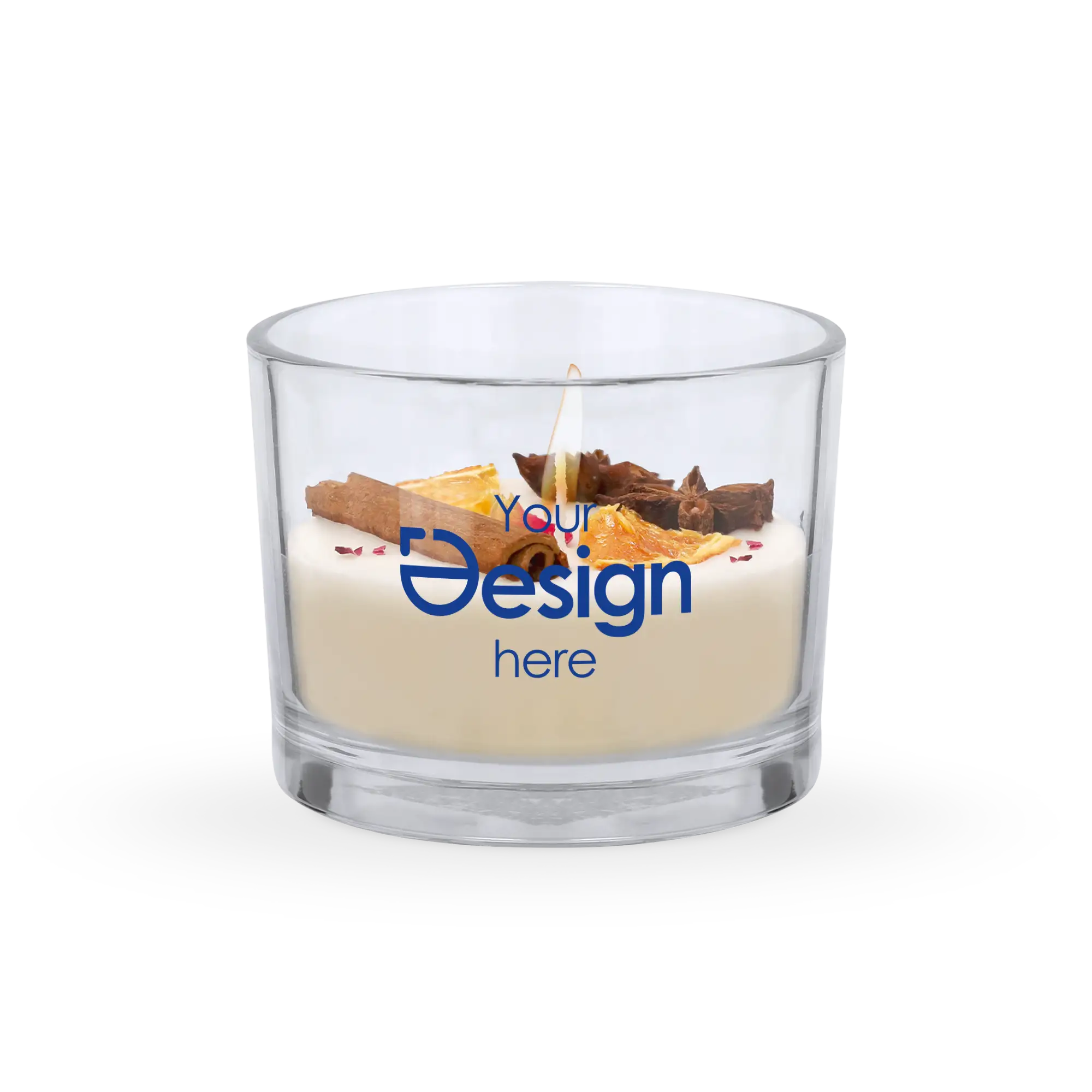 Geurkaars Finn - Kaneel & Citrus | Plantaardige Was | Botanisch Versierd | Voor Binnengebruik