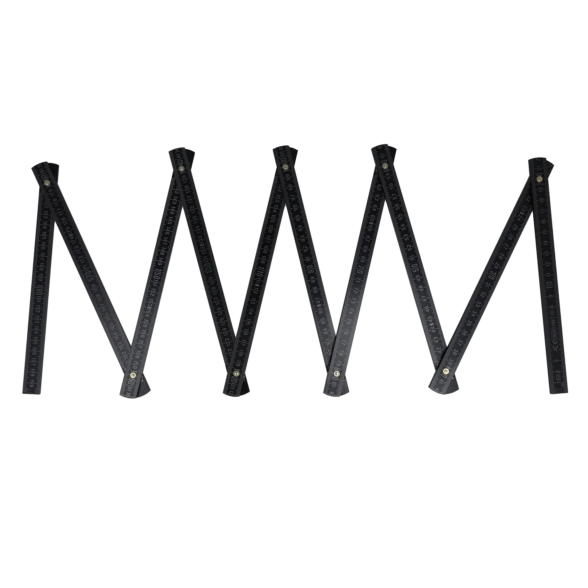 Duimstok Duran – 2 meter | Hout | Geverfd oppervlak | 10 delen | Meten per mm