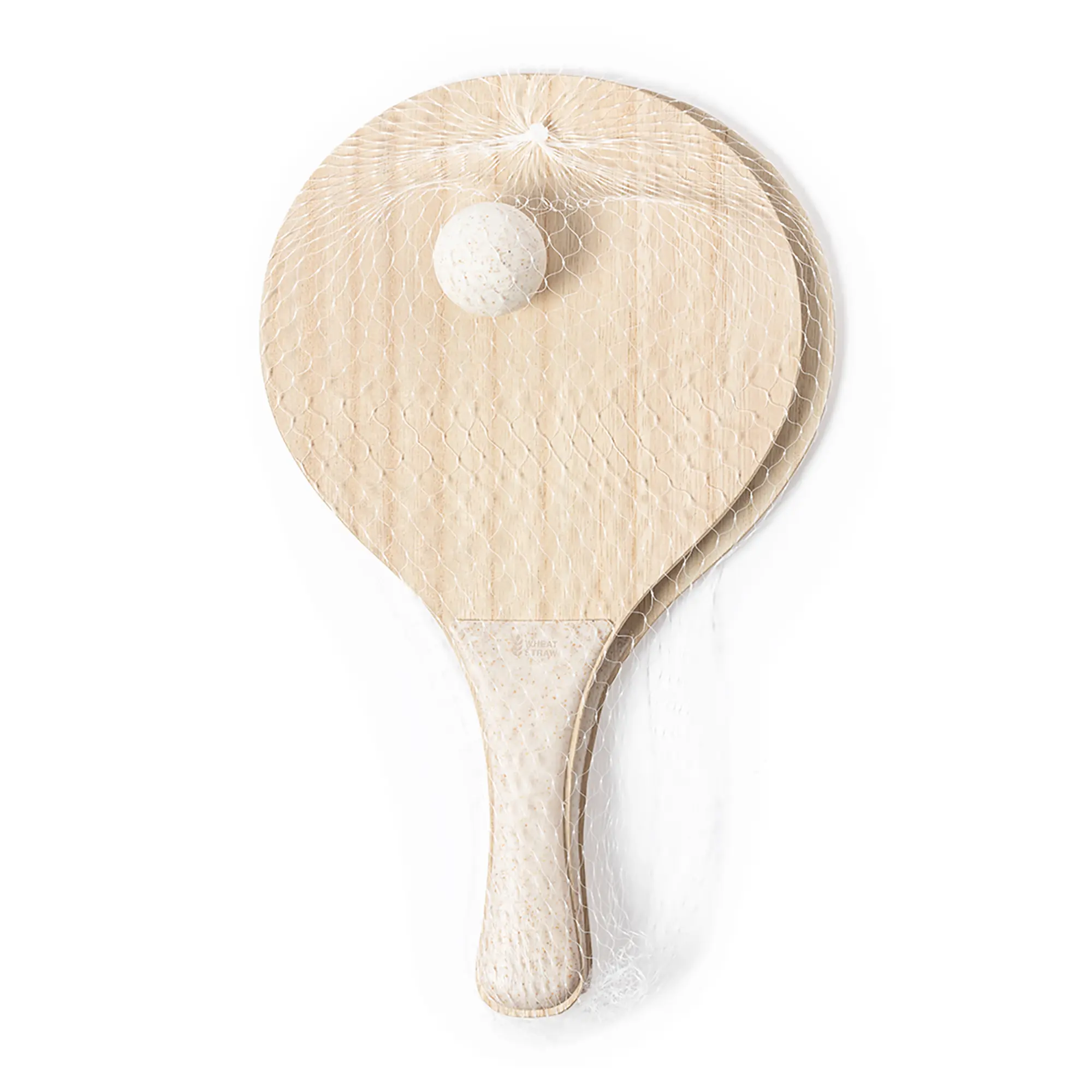 Strandrackets  Daan - Hout | Tarwestro Details | Inclusief Bal | Voor Buitenplezier