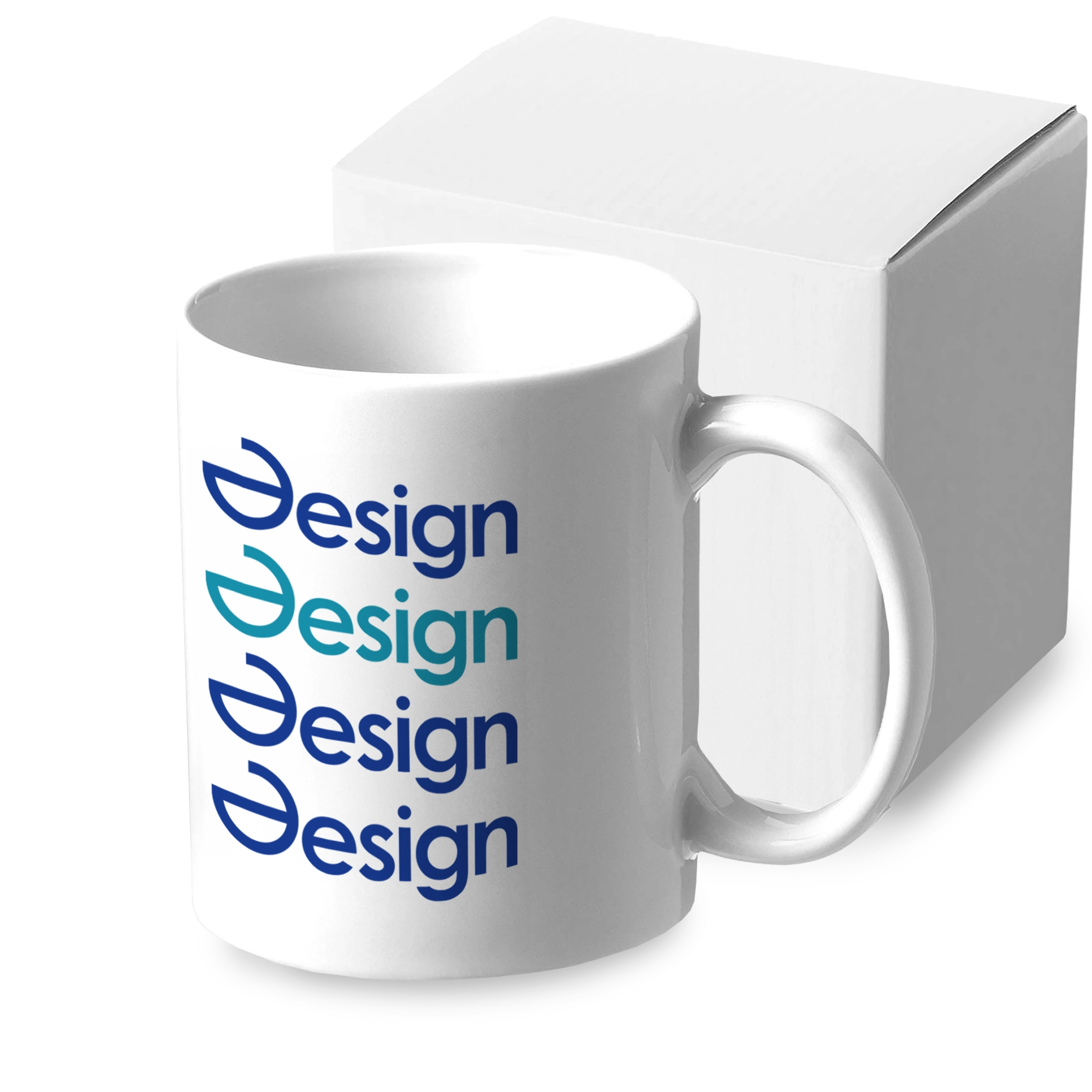 Mok Bali - 330ml | Keramisch | Wit | Snel | Tot 2 kleuren bedrukken