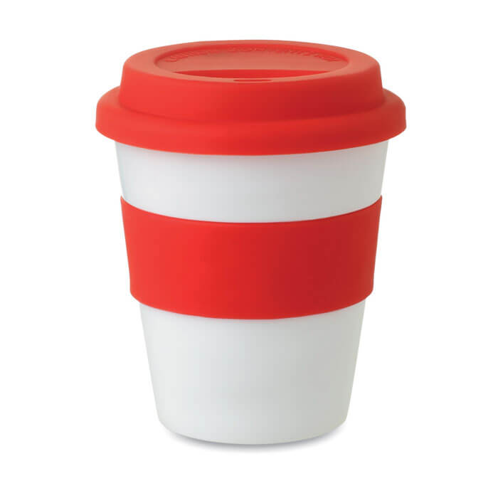 Koffie to go mok Fedde - 350 ml | Kunststof & silicone | Tot 2 kleuren bedrukken