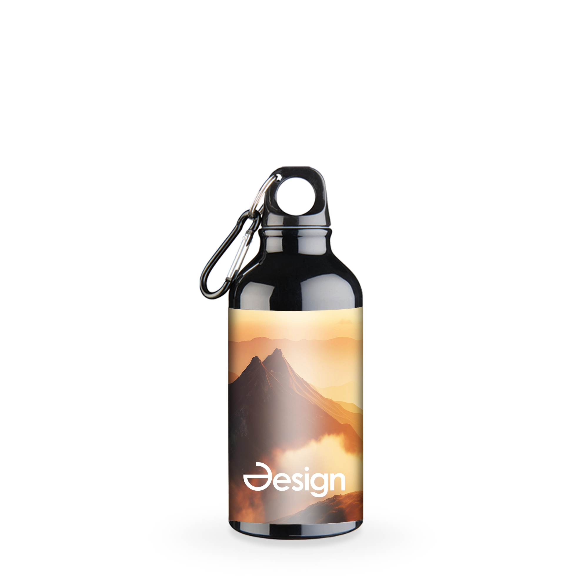 Gerecyclede Drinkfles Daan - 400 ml | Karabijnhaak | RVS