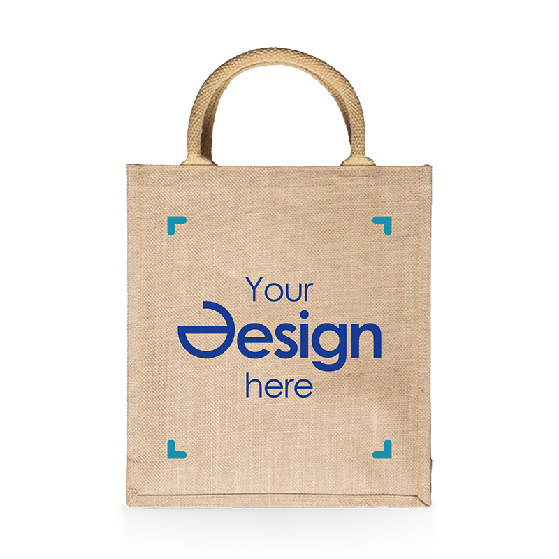 Jute tas - Nolan | 240 g/m² | Korte hengsels | 31 x 9 x 35 cm | Tot 3 kleuren bedrukking