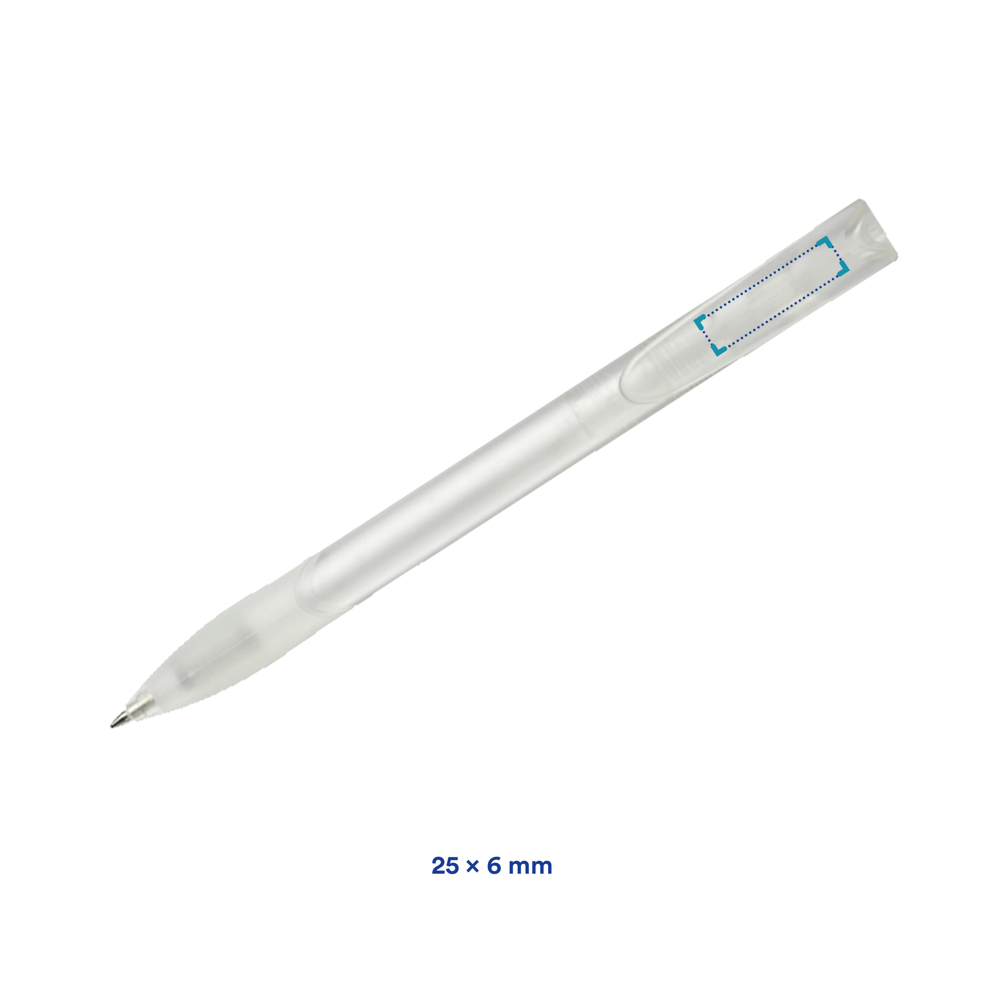 Balpen Apollo - Frosty | Rubberen grip | Kleurrijk | Transparant | 1-4 kleuren & Full Colour