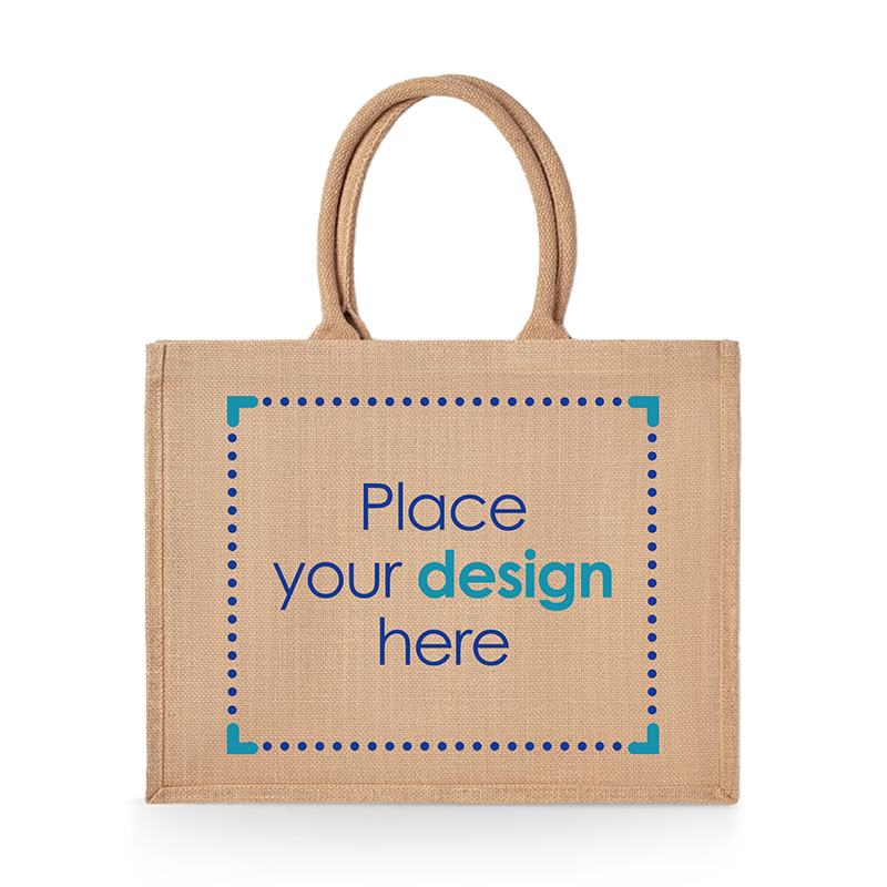 Jute Boodschappentas Nox - Korte hengsels | 40 x 17 x 32 cm | Tot 4 kleuren bedrukking