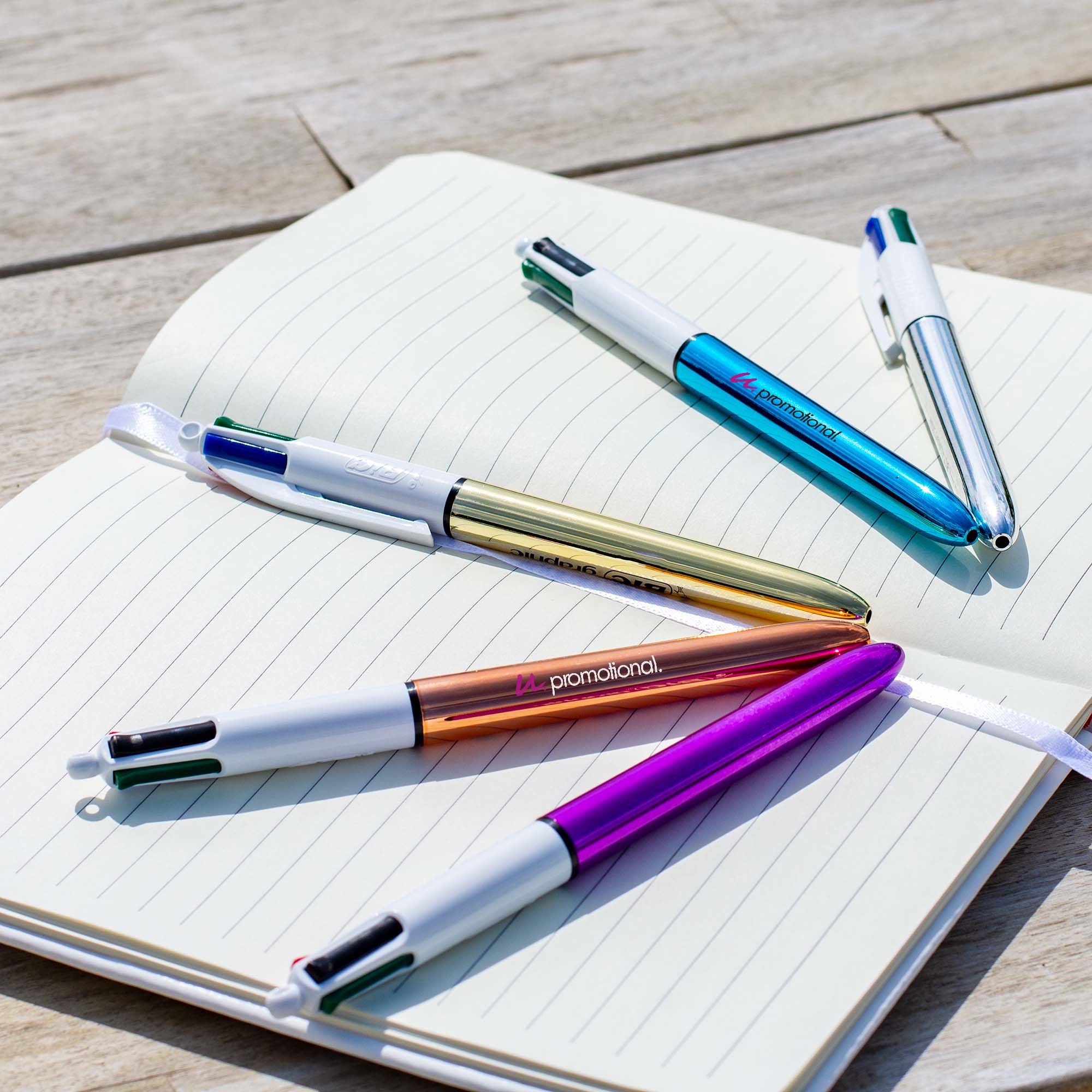 Balpen BIC - 4 kleuren | Metallic | Tot 2 kleuren bedrukking