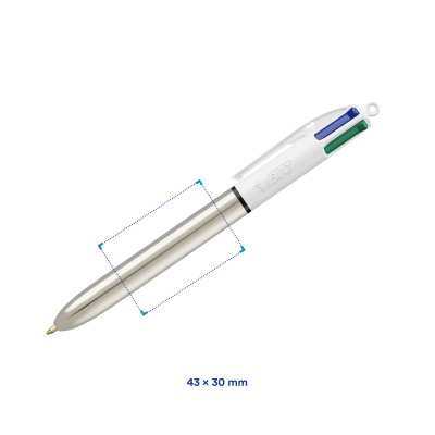 Balpen BIC - 4 kleuren | Metallic | Tot 2 kleuren bedrukking