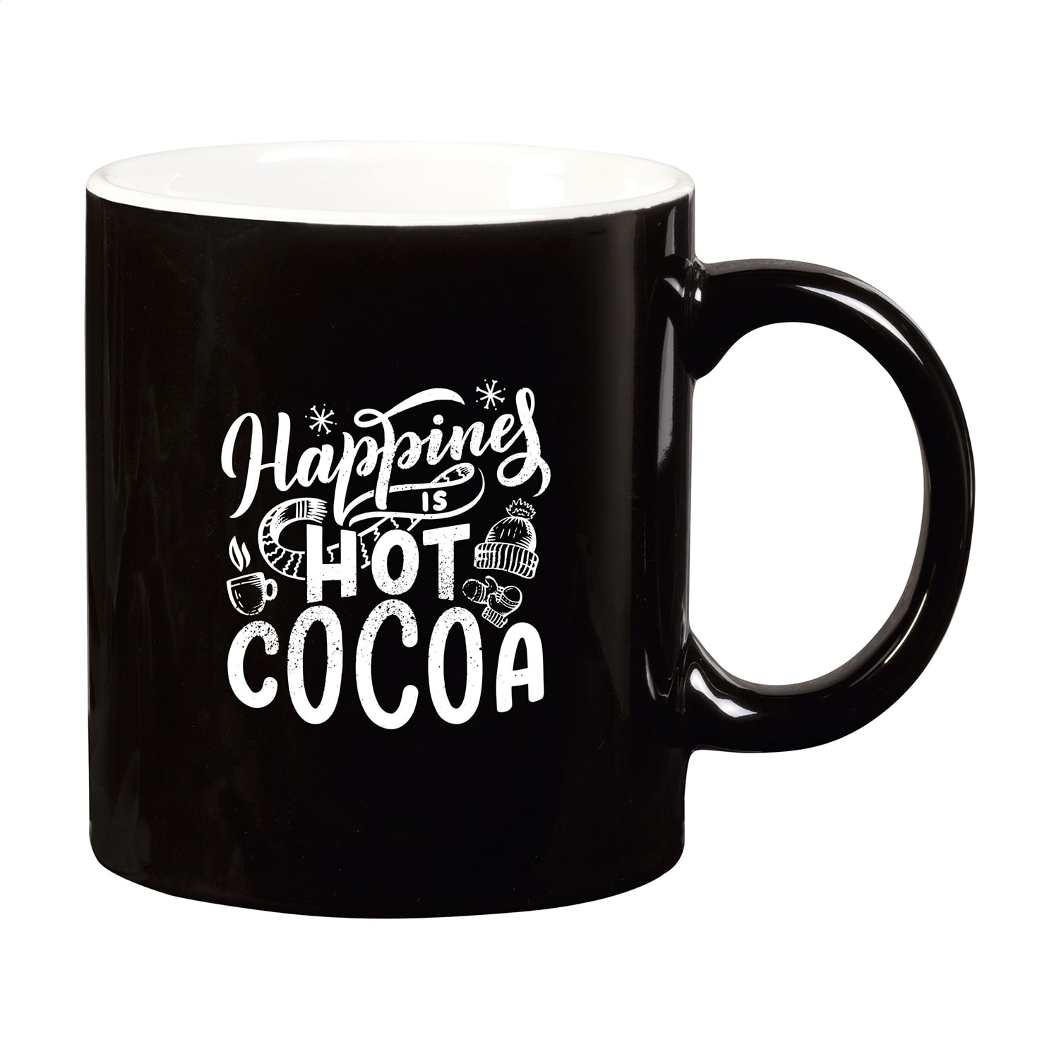 Mok Kitty - 350 ml | Gekleurde + witte binnenkant | Tot 4 kleuren bedrukking