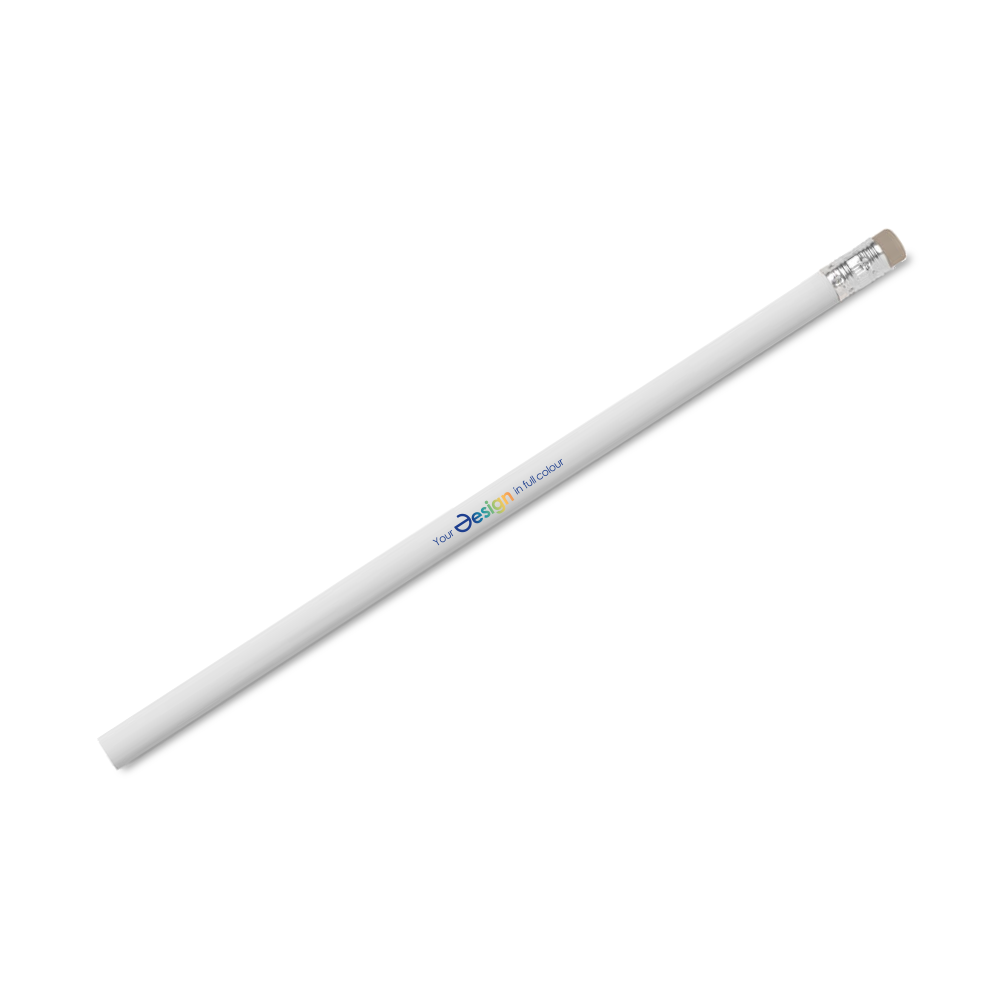 Potlood met gum Maya - Wit | Ongeslepen | Gravure & Full Colour