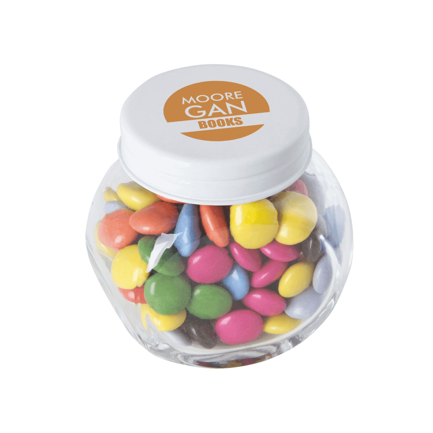 Snoeppot mini - Chocolade | 30 gr. | Gekleurd deksel