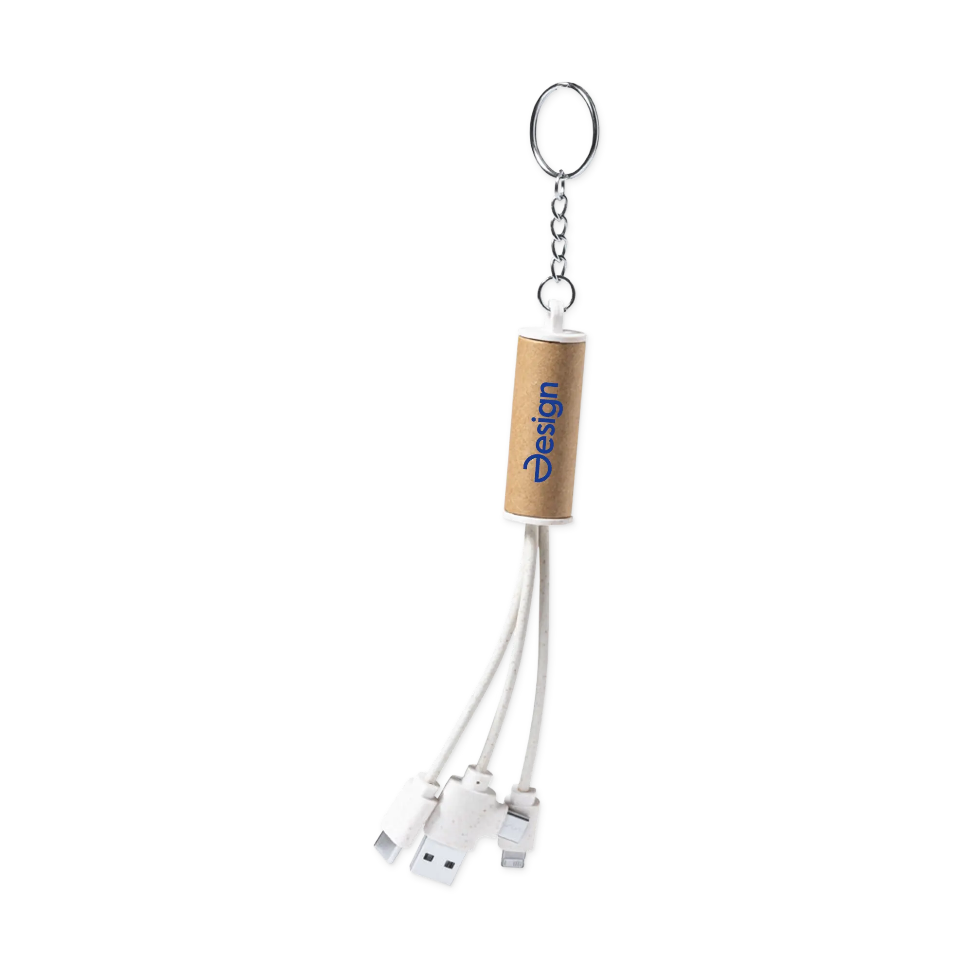 Kabel Fedde – Gerecycled Karton | Tarwestro | USB | Milieubewust | Sleutelhanger