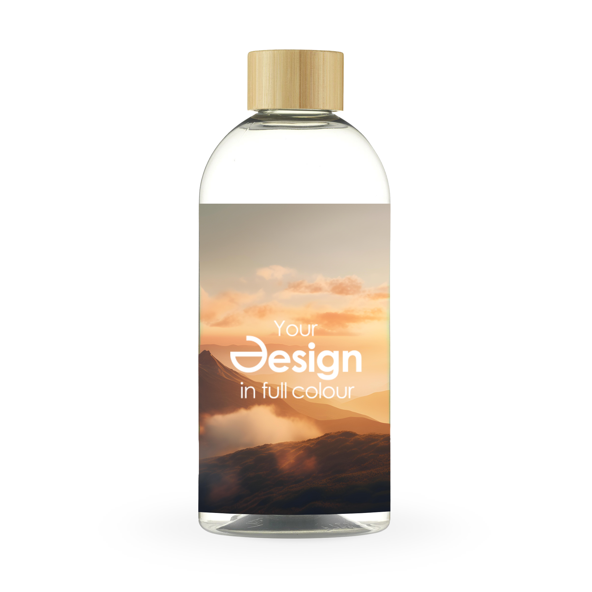 Drinkfles Minke - 500 ml | Gerecycled plastic | Transparant | 1 kleur bedrukking & Full Colour