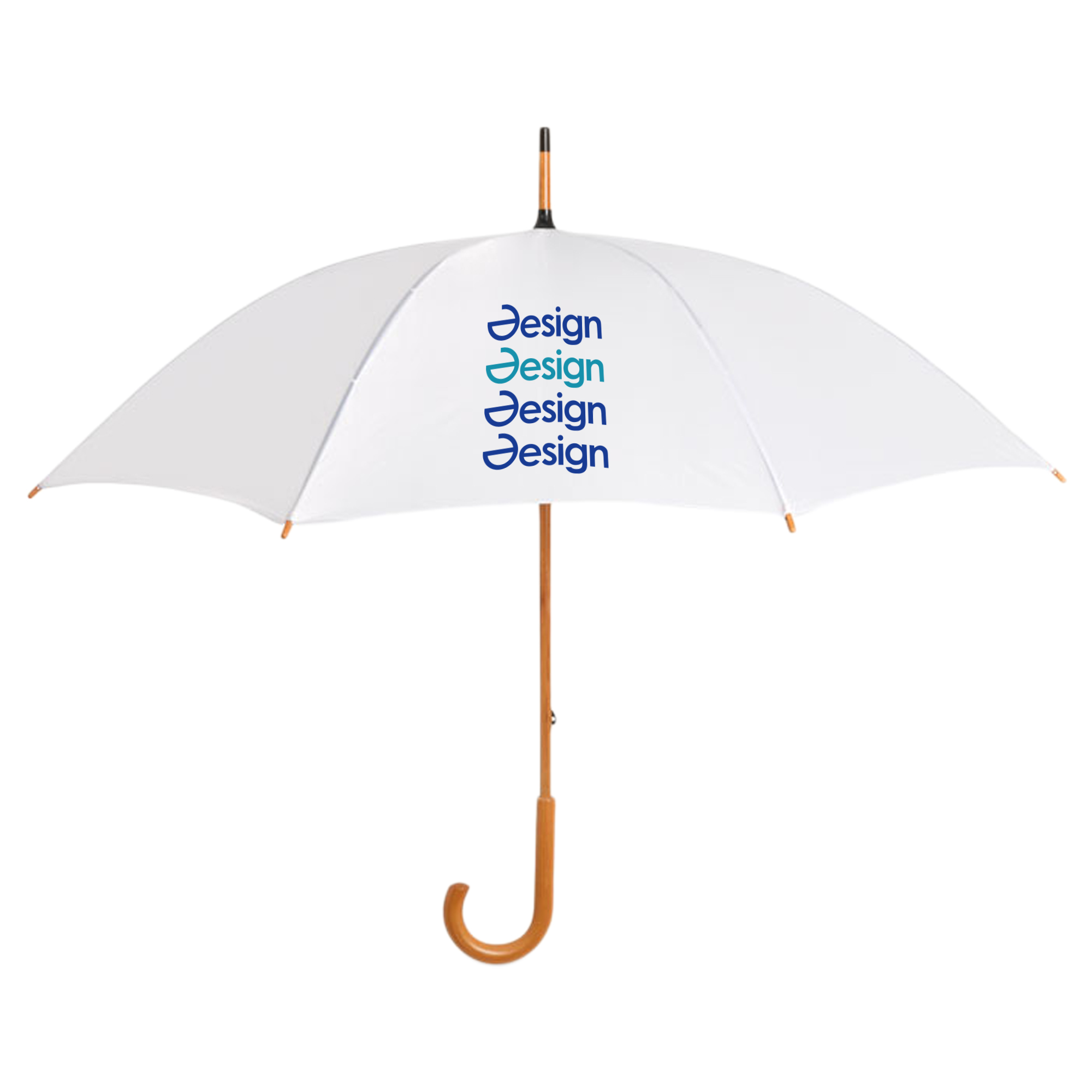 Paraplu Stuttgart – Ø 104 cm | Metalen ribben | Houten handvat | 4 kleuren opdruk