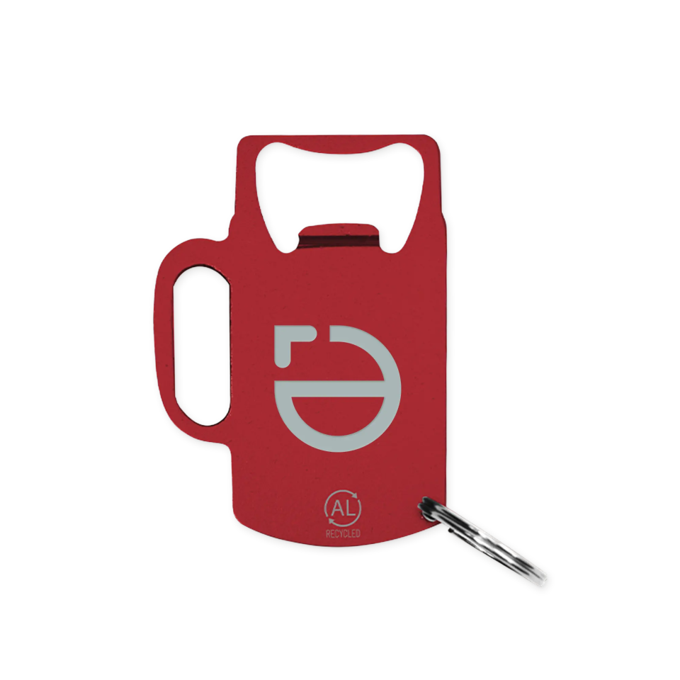 Sleutelhanger Mila – Aluminium | Rechthoekig | Met splitring | Licht en sterk