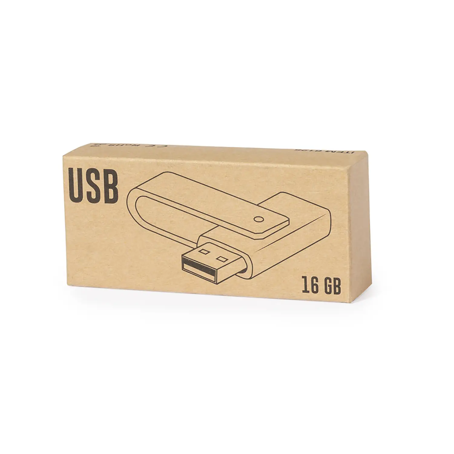 USB-stick Hassan – 16GB | Bamboe | Draaisysteem | Compact | Natuurlijk Design