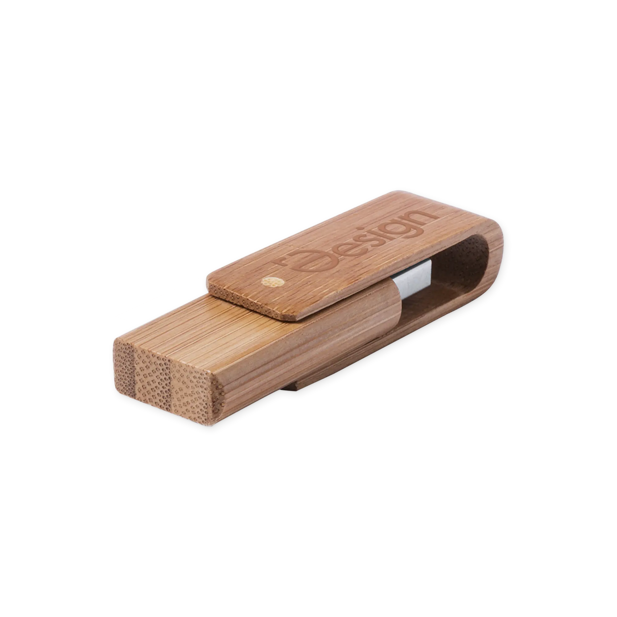 USB-stick Hassan – 16GB | Bamboe | Draaisysteem | Compact | Natuurlijk Design