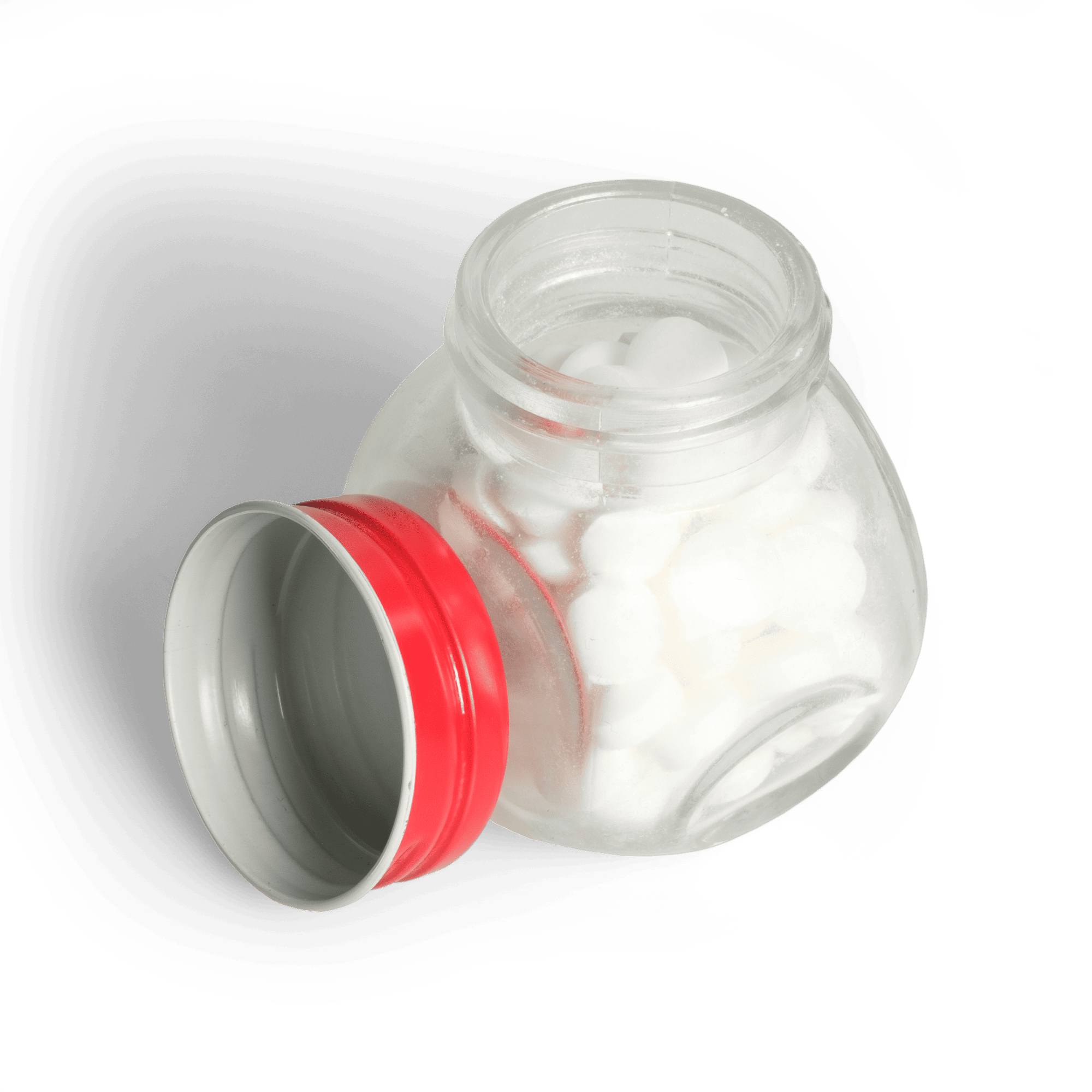 Snoeppot mini - Chocolade | 30 gr. | Gekleurd deksel