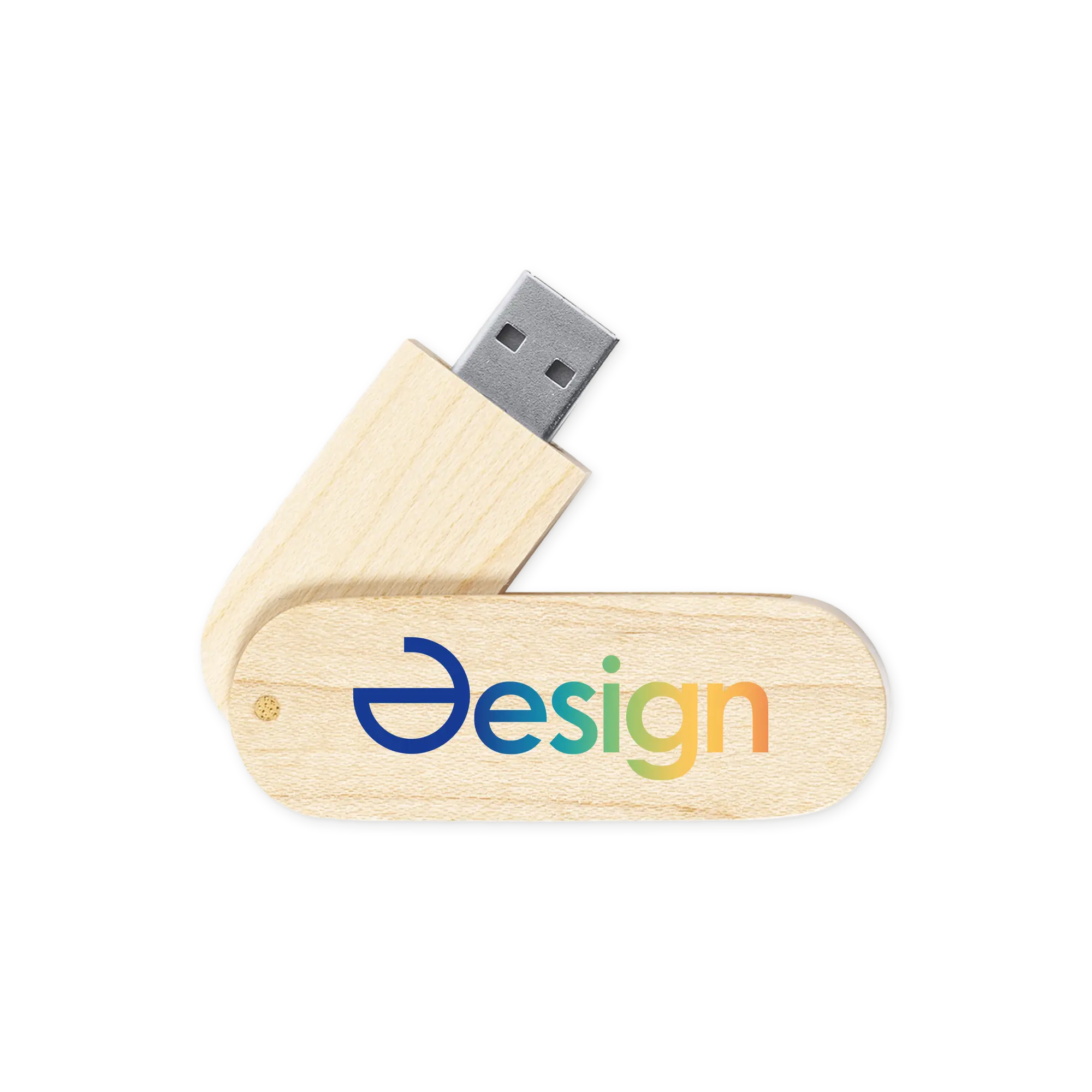 USB-stick Viona – 16GB | Hout | Draaisysteem | Compact | Natuurlijke Look