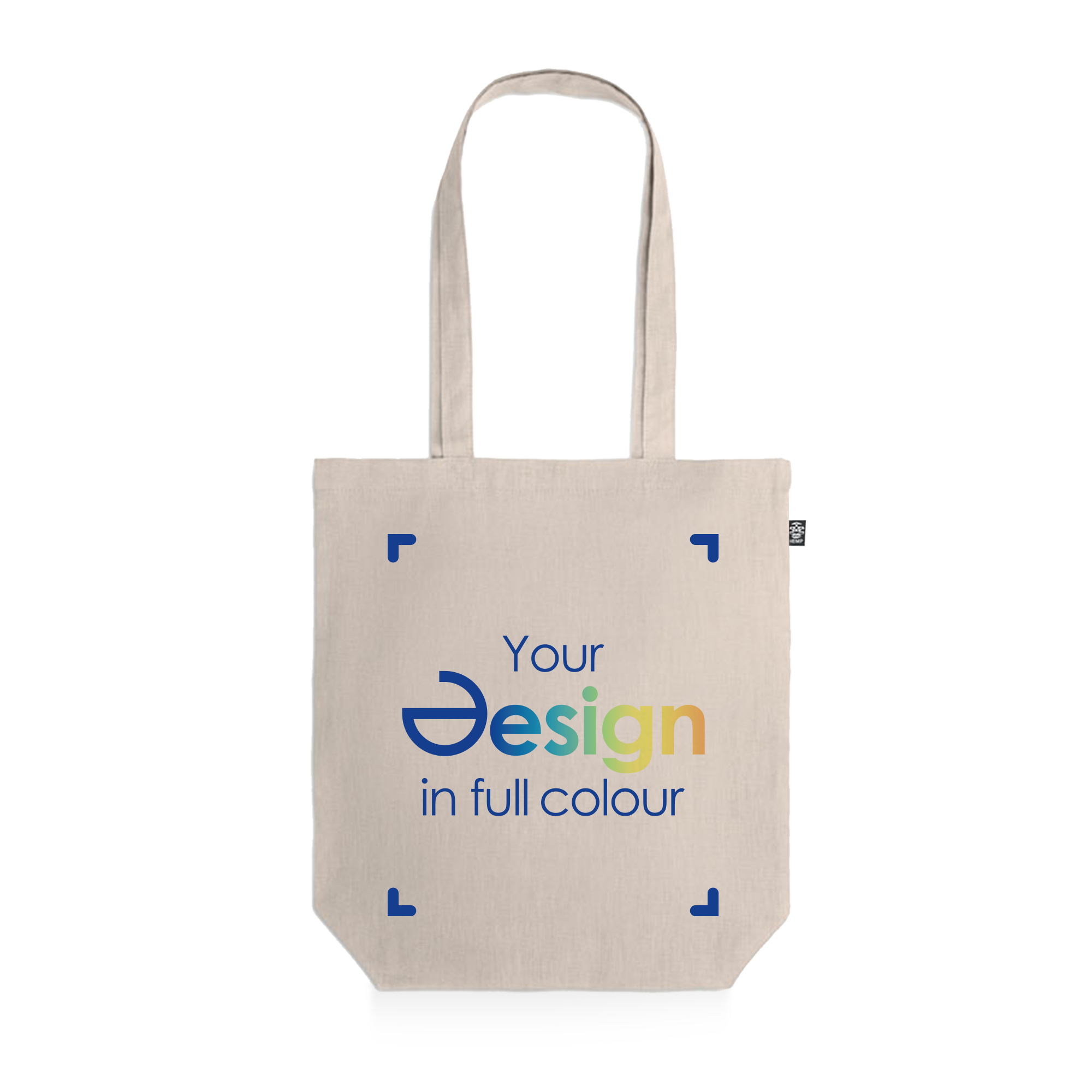 Shopper Eelco - 100% hennep | 38 x 10 x 42 cm | Lange hengsels