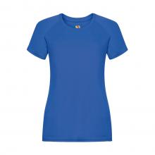 Sportshirts bedrukken | Dames | Polyester | Fruit of the Loom | 3707601 Blauw