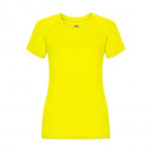 Sportshirts bedrukken | Dames | Polyester | Fruit of the Loom | 3707601 Geel