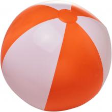 Strandbal  ⌀ 40 cm | Gekleurd |  1 bedrukt paneel | 92100709 Oranje / Wit