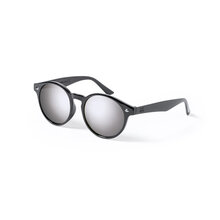 RPET zonnebril | Met UV 400 bescherming | met design montuur en spiegeleffect glazen | 151605 Zwart