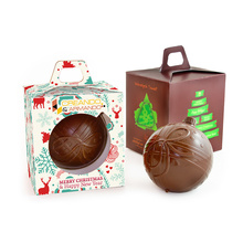 Chocolade kerstbal | Full colour doosje | 652113 Wit
